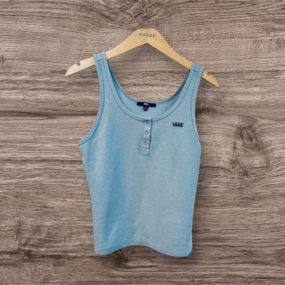 Vans Recess Womens Baby Blue Tank Top size Medium